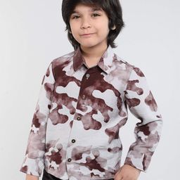 taffykids Boys Relaxed Opaque Printed Casual Shirt-image-56