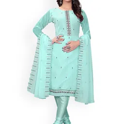 HERE&NOW Geometric Embroidered Sequinned Unstitched Dress Material-picture-14