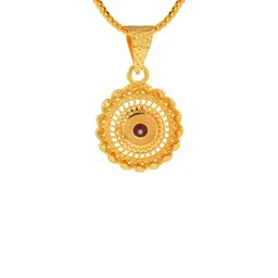 ADMIER Gold-Plated Circular Pendants with Chains image 3