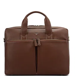 Da Milano Men Textured Leather Laptop Bag-55