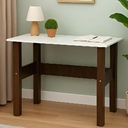 Royaloak White & Brown Electron Wooden Study Table-58