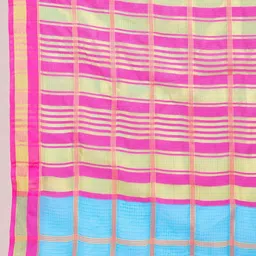 leelipeeri designer LeeliPeeri Checked Woven Design Zari Saree image 5