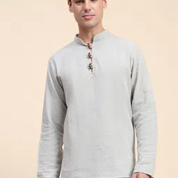 SKAVIJ Men Handloom Kurta-image-4