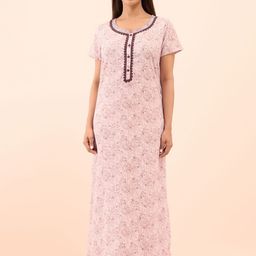 Maybell Women Floral Printed Maxi Nightdress-image-72