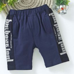 Meng Wa Shorts Text Print - Blue-image-28