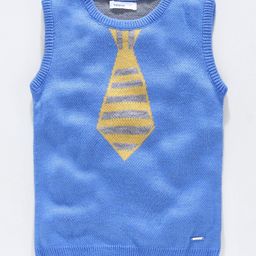 Babyoye Acrylic Sleeveless Sweater Tie Design - Blue-image-26