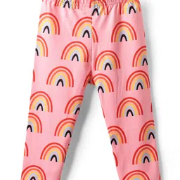 Kookie Kids Full Length Leggings Rainbow Print - Pink-picture-46