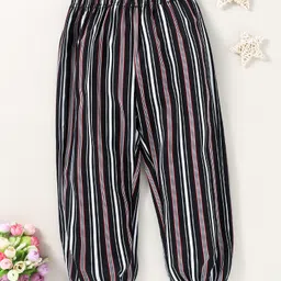 Kookie Kids Full Length Striped Lounge Pant - Black-picture-38