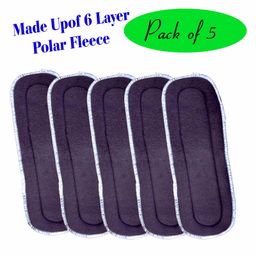 The Little Lookers 6 Layer Polar Fleece Insert Pack Of 5 - Grey-7