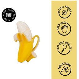 Oli & Carol Ana Banana Natural Rubber Teether - Yellow White-13