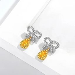 Jewels Galaxy Silver-Plated American Diamond Studded Teardrop Shaped Studs-98