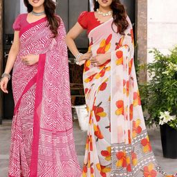 Moda Rapido Floral Pure Georgette Saree-image-77