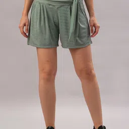 Tuna London Women Relaxed Fit Training or Gym Tie-Up Regular Shorts-picture-13