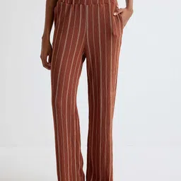 Koton Women Striped Trousers-image-97