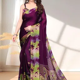 SUPERLAXMI Floral Pure Chiffon Saree-picture-37