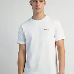 Reebok Men Solid Round Neck Pure Cotton T-shirt-image-36