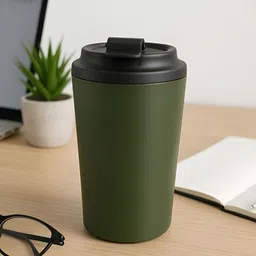 Myntra Elegant Homes Green Stainless Steel Solid Double Wall Vacuum Water Bottle 350ml-picture-23