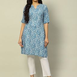 Rangriti Women Printed Chikankari Kurta-image-98