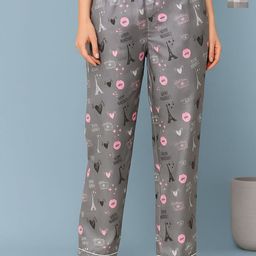 ETC Women Pack Of 2 Printed Mid-Rise Lounge Pants-picture-43