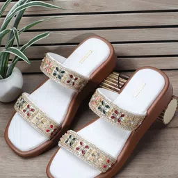 Anouk Women Ethnic Flatform Sandals-26