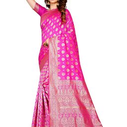 Melok Woven Design Zari Silk Blend Banarasi Saree-16