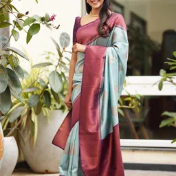 KALINI Woven Design Zari Pure Silk Kanjeevaram Saree-image-81