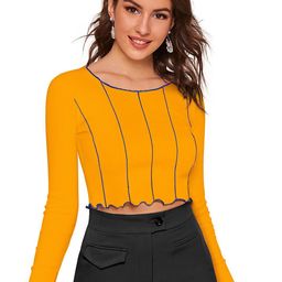 S.K.C Women Striped Fitted Crop Top-image-87