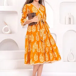 JC4U Women Fit & Flare V-Neck Dress-image-68