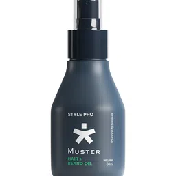 Muster Men Style Pro Hair + Beard Oil With Coconut & Almond- 80 ml-9