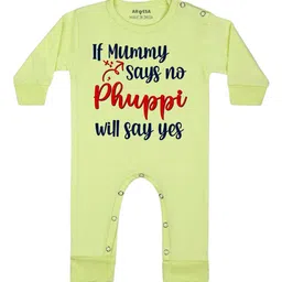 Arvesa If Mummy Says No Phuppi Say Yes Printed Bodysuit-image-98