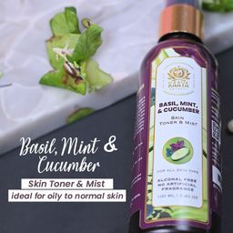 Kaaya Natural Set Of 2 Basil, Cucumber & Mint Toner & Mist - 100 ml Each image 3
