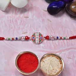 DeoDap Unisex 4 Pieces Rakhi Gift Set-image-13