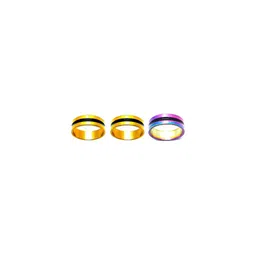 Dynamic Retail Global Set of 3 Rings for Men & Women, Yellow-Multicolor Alloy Ring ()-picture-3