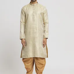 Arihant Rai Sinha Men Woven Design Regular Pure Silk Kurta with Dhoti Pants-picture-48
