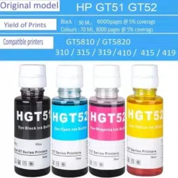 PRINTER PARTNER HP Ink Bottle for 310,530,115,515,416,419,516,500,GT5820,GT5811,GT5821 Pack of 4 Tri-Color Ink Bottle image 3