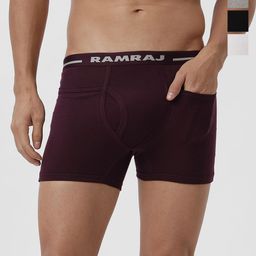 Ramraj Men Pack of 4 Solid Cotton Fine Jersey Target Trunks-image-89