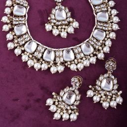 SHONA'S STYLE Kundan Studded And Artificial Beaded Jewellery Set-20