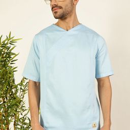 Thomas Scott Men Solid V-Neck Cotton Boxy T-Shirt-picture-8