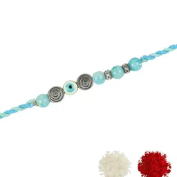 Asthetika 3-Pcs Stone-Studded & Beaded Rakhi Gift Set image 3
