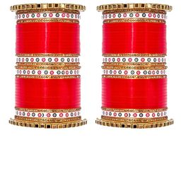 Shopmart Set Of 68 Stone-Studded Bangle-image-56