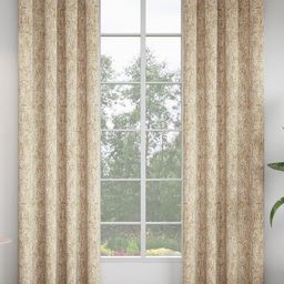 GM Beige & White Set of 2 Room Darkening Door Curtain-29
