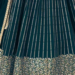DIVASTRI Embellished Sequinned Semi-Stitched Lehenga & Unstitched Blouse With Dupatta image 4