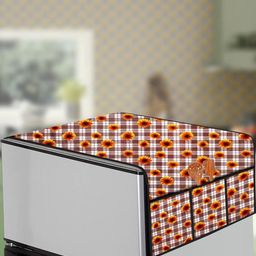 The Furnishing Tree Coffee Brown Printed Refrigerator Cover-image-69