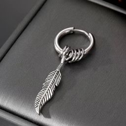The Roadster Lifestyle Co Men Angel Wing Hoop Earrings-23