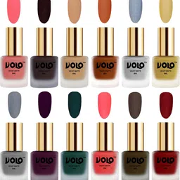 VOLO Set Of 12 Velvet Matte Bold Colors Nail Polish - 8 ml Each-5