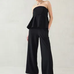 FEMMELLA Strapless Pemplum Top With Trousers-image-18
