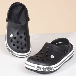 Action Unisex Kids Solid Clogs-18