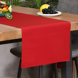 HOME COLORS.IN Red Rectangular Table Runner-45