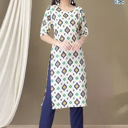 Moda Rapido Women Ethnic Motifs Printed Regular Kurta with Trousers-image-95