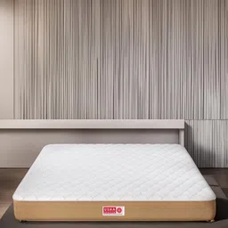 USHA SHRIRAM Beige & White Quilted Cotton Orthopedic Queen Mattress-image-17